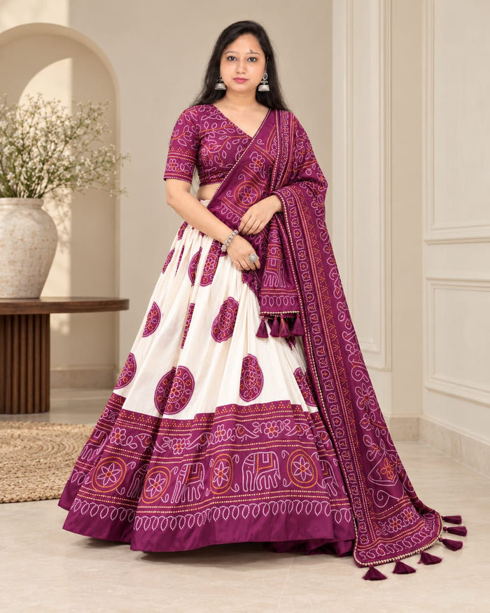 dark purple lahnga