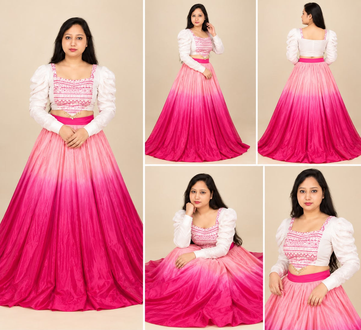 Rose Pink lahnga