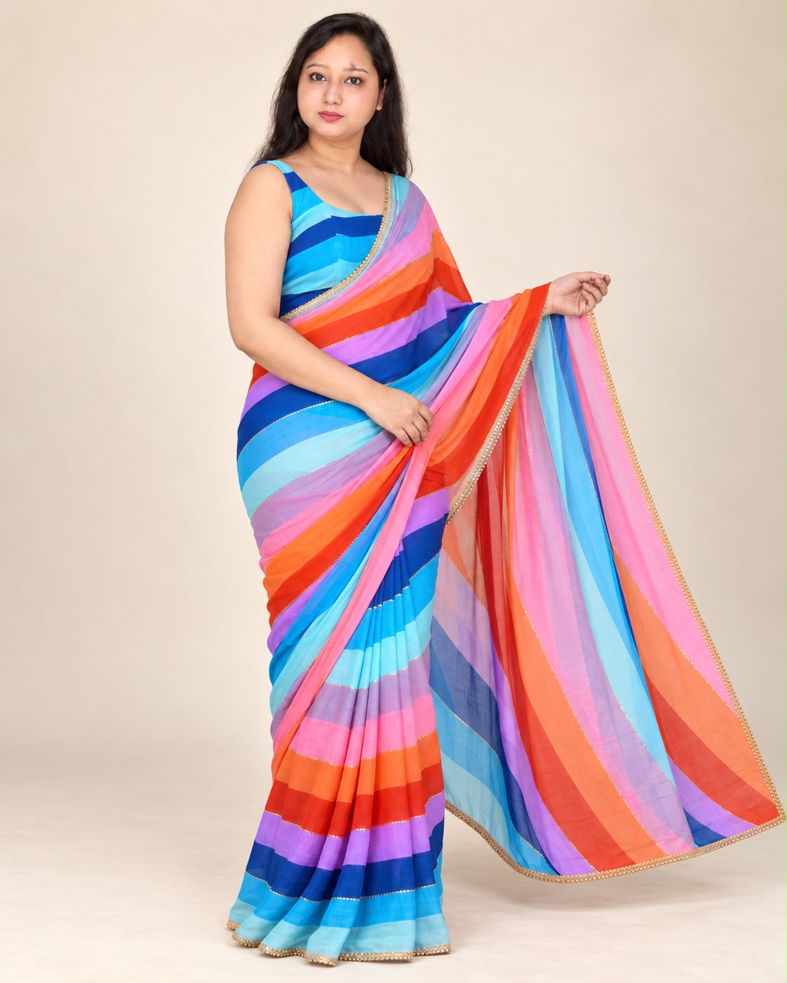 Multi colour saree