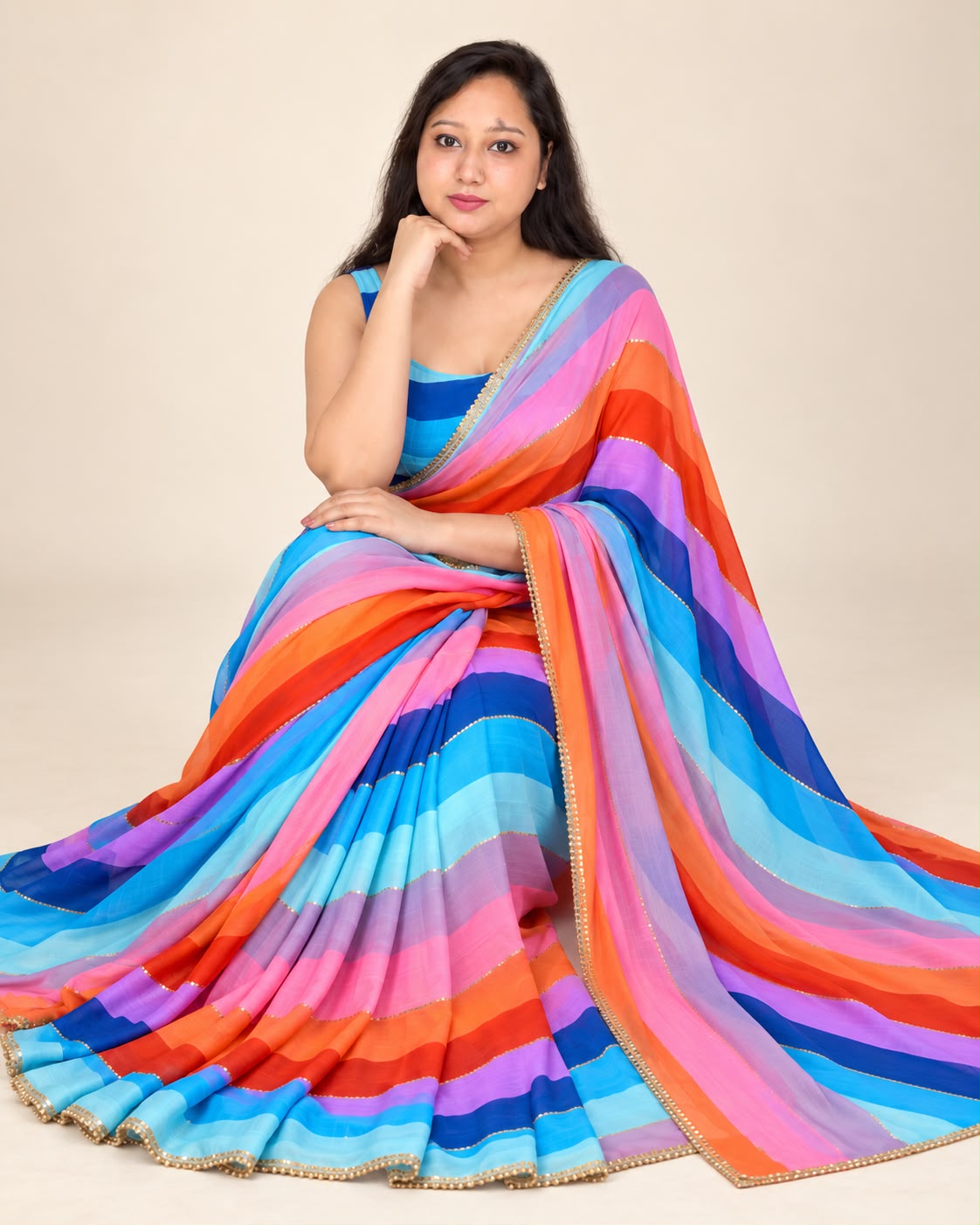 Multi colour saree