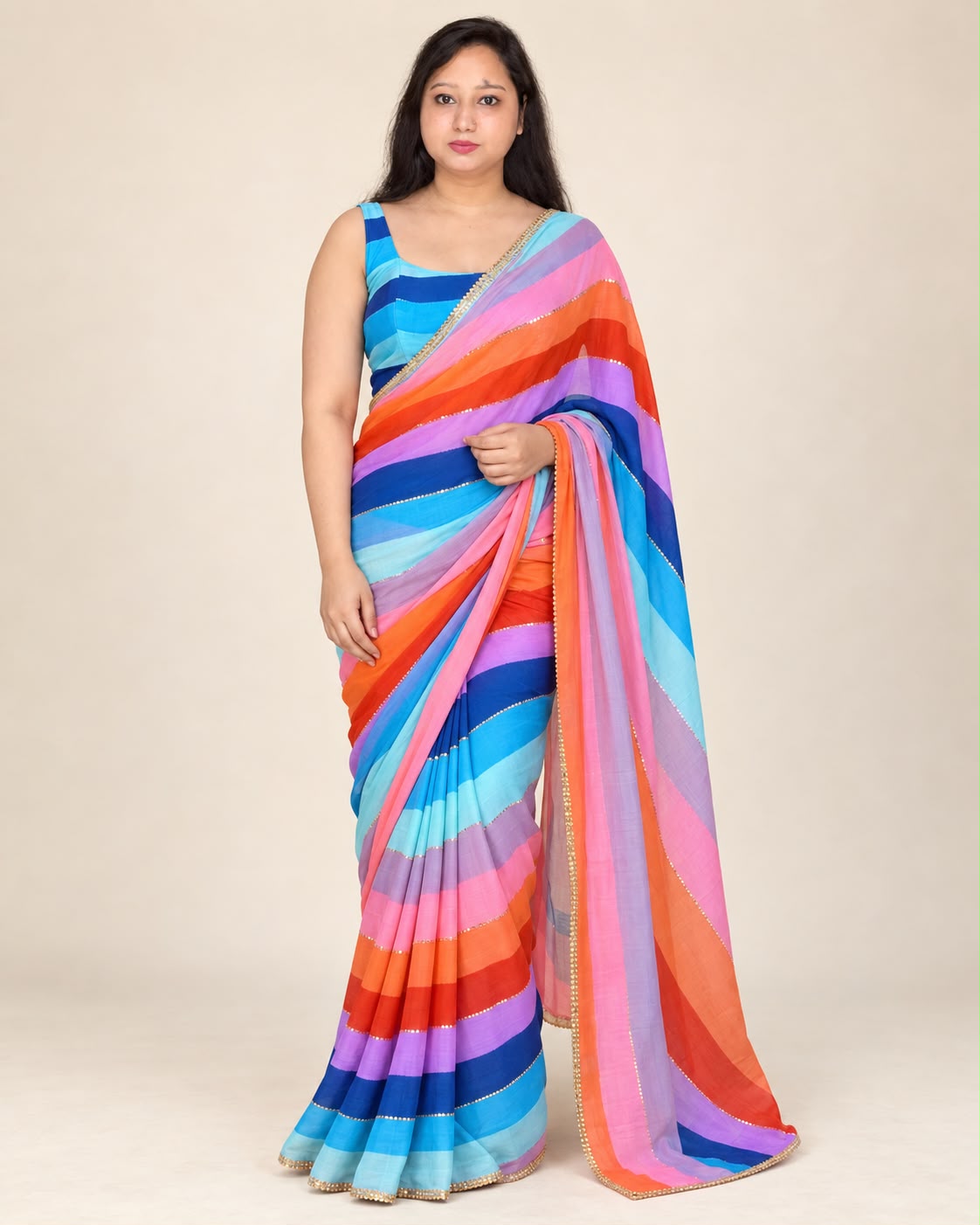 Multi colour saree