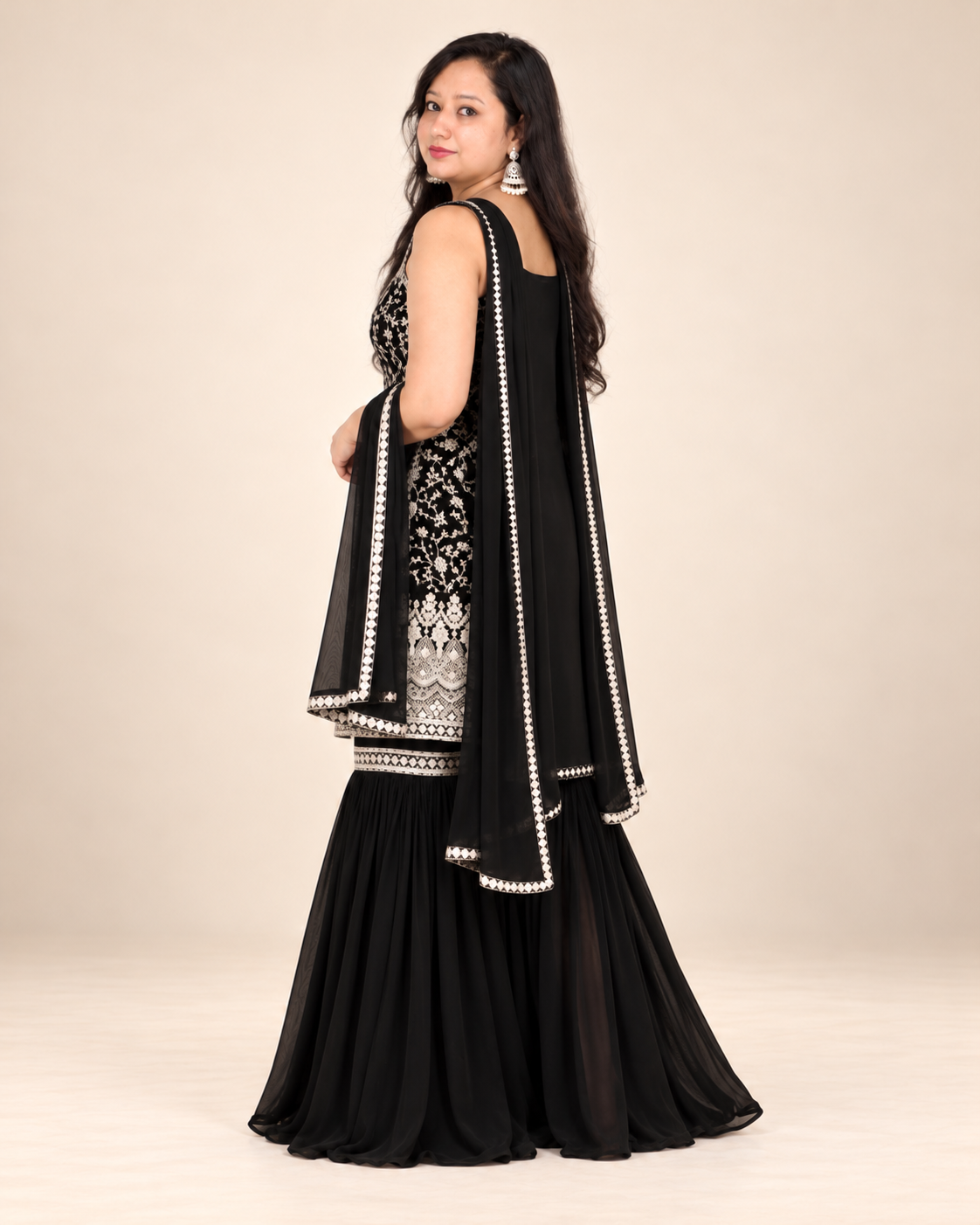 Kurti Sharara And Dupata Set